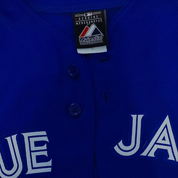 majestic toronto blue jays button up jersey - Picture 3 of 5